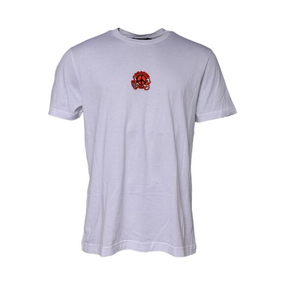 Dolce & Gabbana White DG LOVE Patch Short Sleeves Men's T-shirt